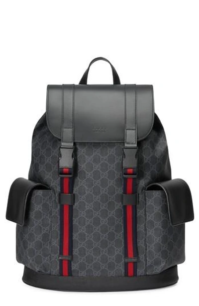 Shop Gucci Gg Backpack - Black