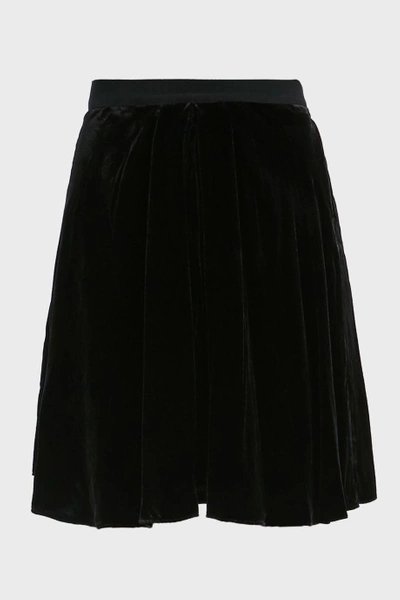 Shop Isabel Marant Tanza Velvet Skirt In Black