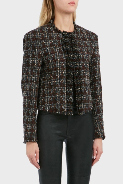 Shop Isabel Marant Fania Wool-blend Jacket In Multicoloured