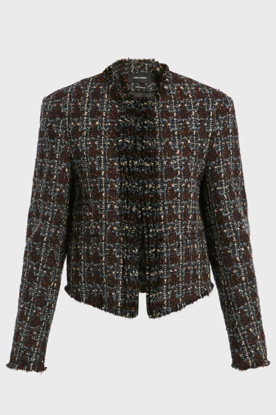 Shop Isabel Marant Fania Wool-blend Jacket In Multicoloured