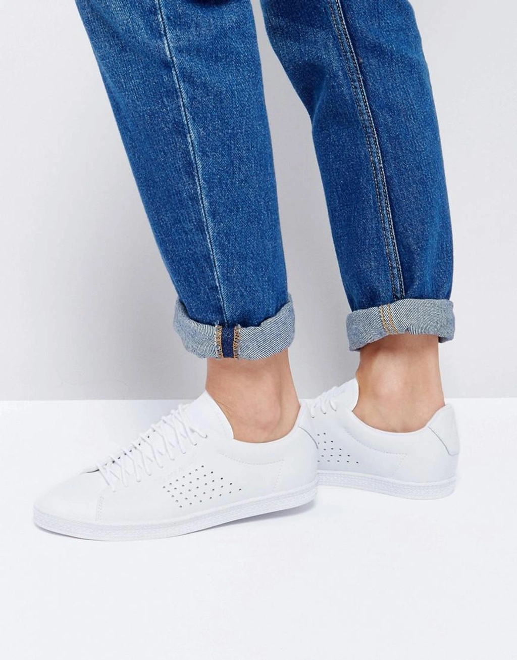 Le Coq Sportif Charline Leather Sneakers White ModeSens
