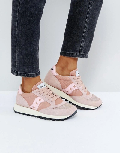 Shop Saucony Jazz O Vintage Sneakers In Pink