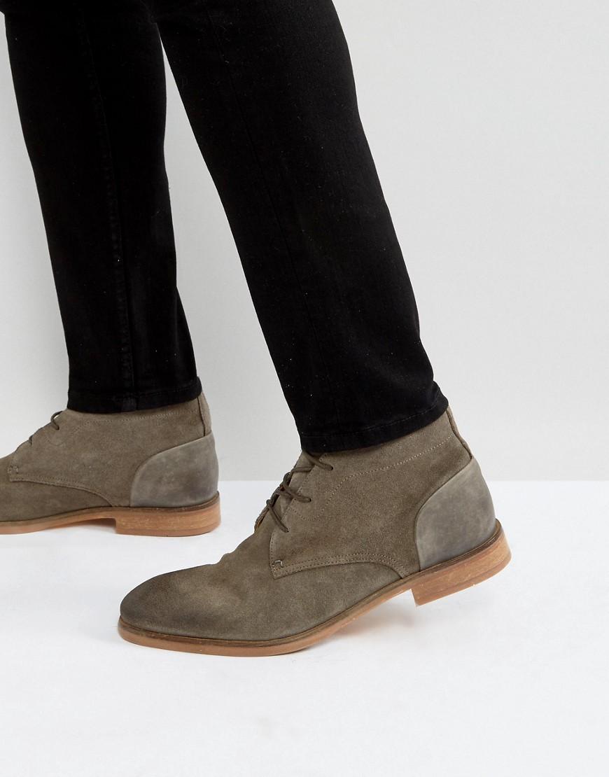 stone suede desert boots