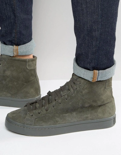Adidas Originals Vantage Mid Sneakers In Green Bb0158 - Gray ModeSens