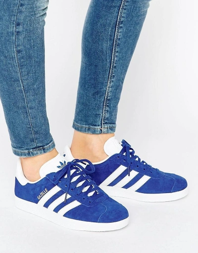 Adidas Originals Royal Blue Suede Gazelle Unisex Sneakers - Blue | ModeSens