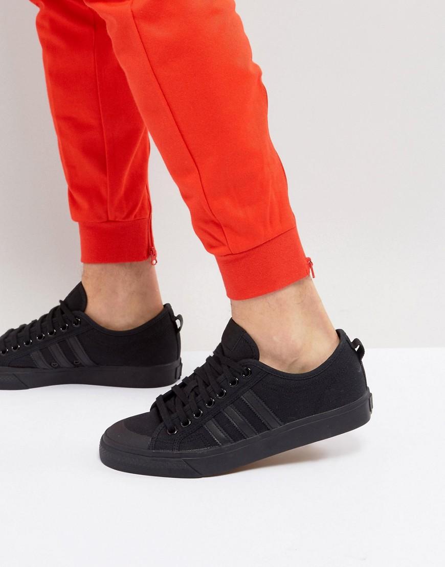 adidas originals nizza lo black leather