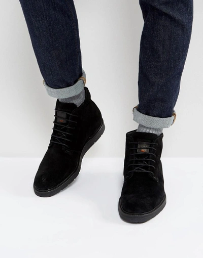 Hugo Boss Tuned Suede Boots In Black - Black | ModeSens