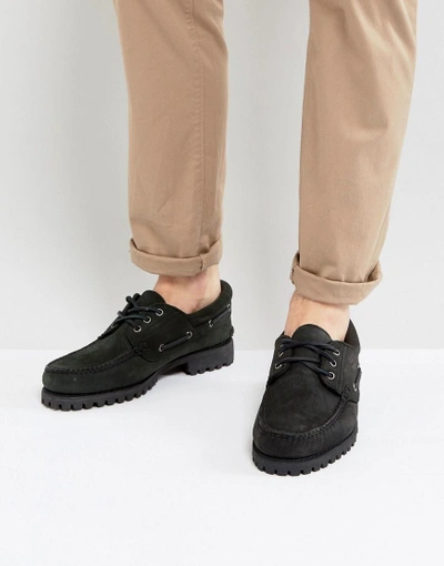 Timberland Classic Lug Boat Shoes In Black - Black | ModeSens