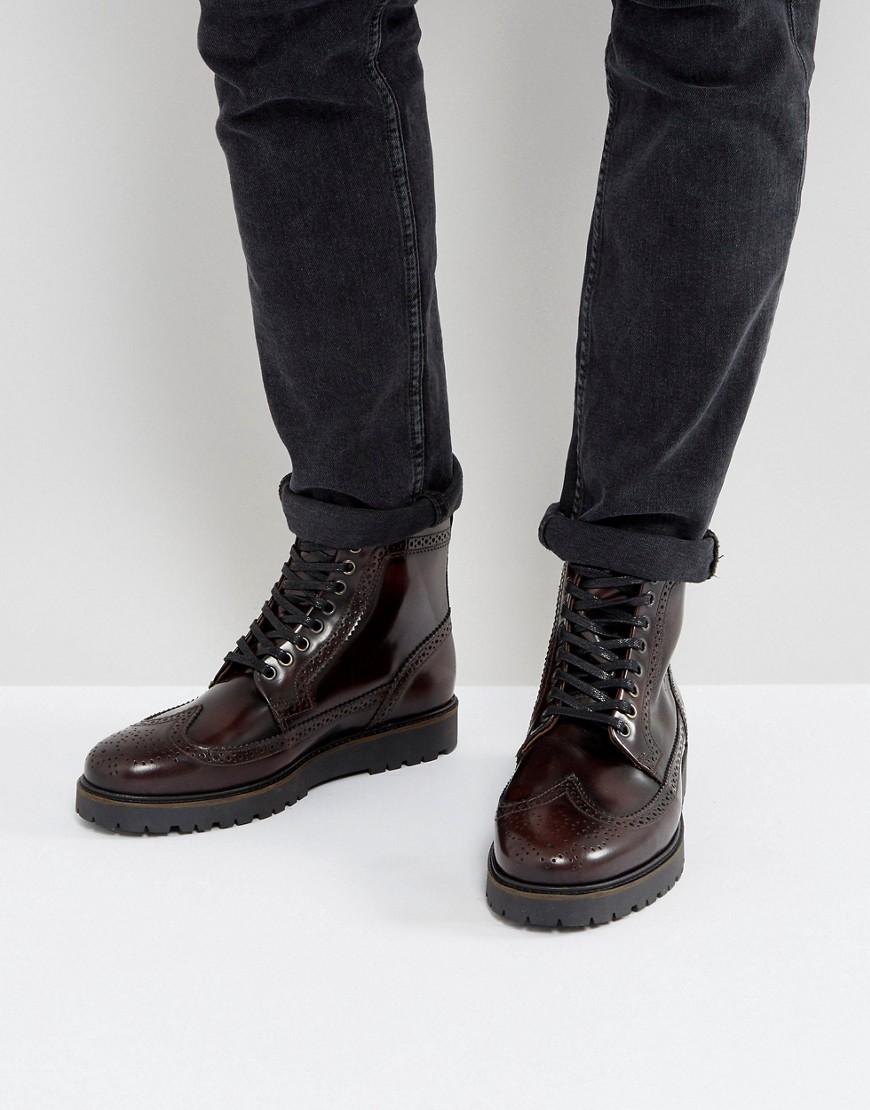 fred perry brogue boots