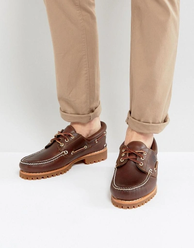 Shop Timberland Classic Lug Boat Shoes In Brown - Brown