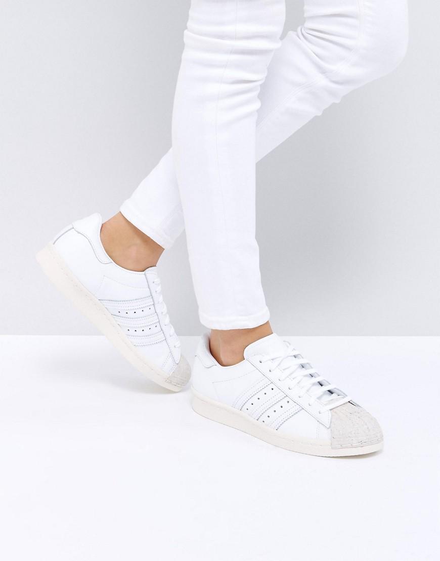 adidas originals superstar toe cap white trainers
