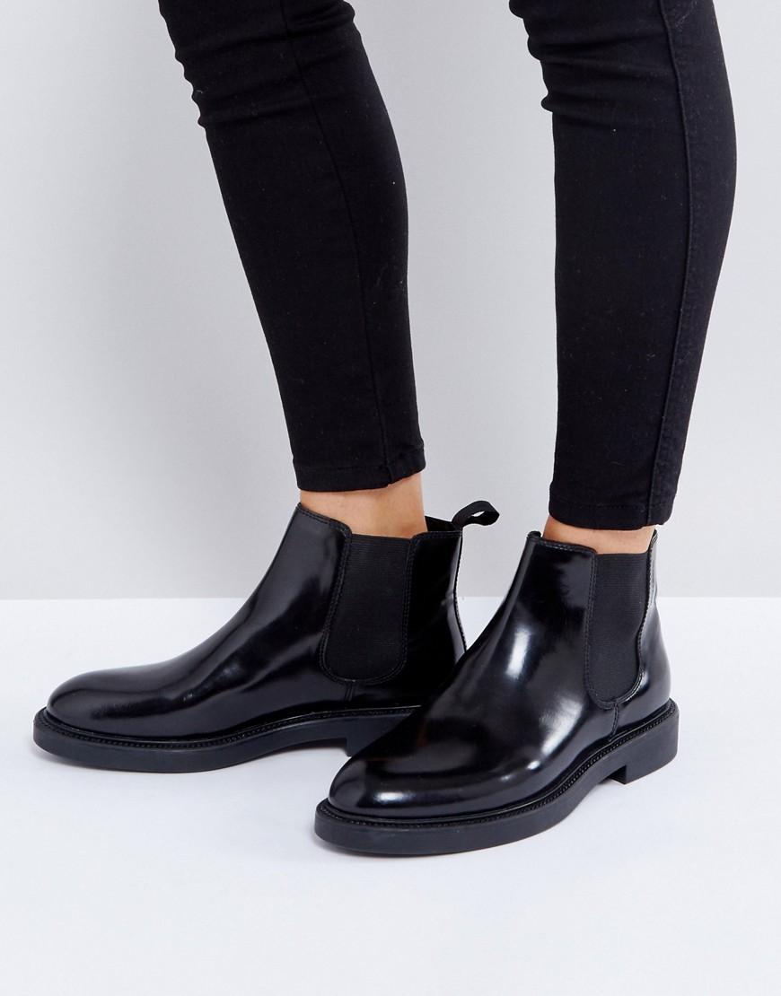 Vagabond Alex Black Polished Leather Chelsea Boots - Black | ModeSens