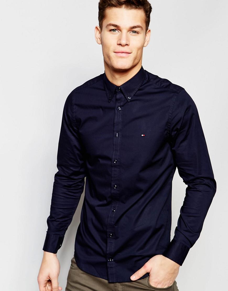 tommy hilfiger slim fit poplin shirt