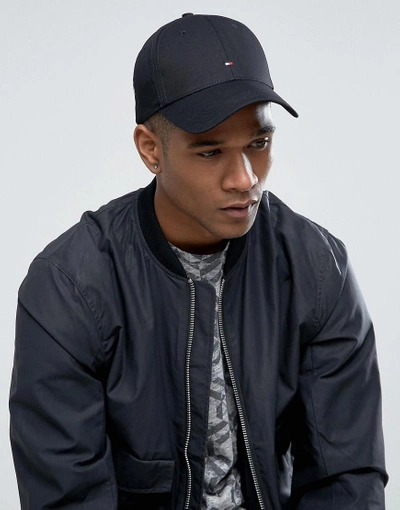 Tommy Hilfiger Classic Flag Baseball Cap In Black | ModeSens