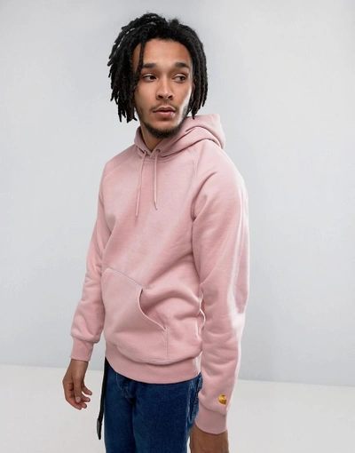 Carhartt Wip Chase Regular Fit Hoodie - Pink | ModeSens