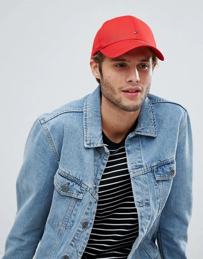 Tommy Hilfiger Classic Flag Baseball Cap - Red | ModeSens