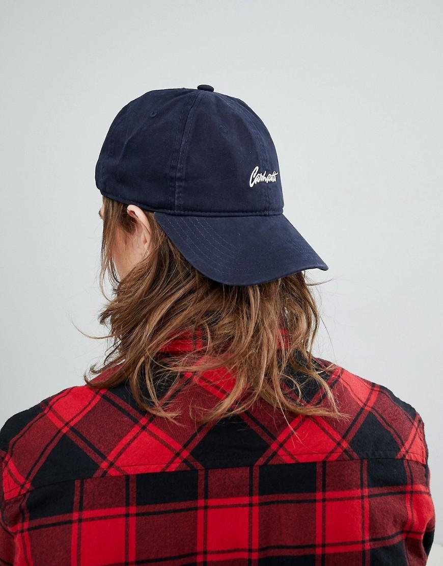 carhartt wip logo 6 panel cap