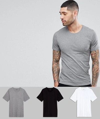 Hugo Boss 3 Pack Crew Neck T-shirts In Multi | ModeSens
