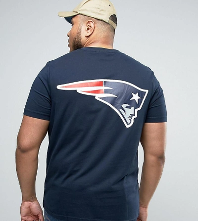 Shop Majestic Patriots Longline T-shirt - Navy