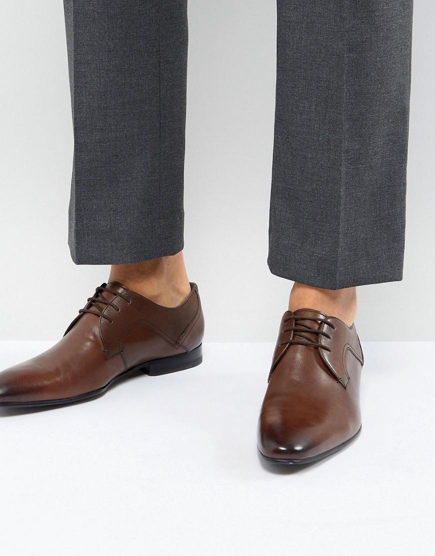 Ted Baker Pelton Leather Derby Shoes - Brown | ModeSens