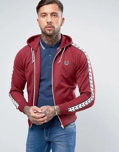 Fred Perry Sports Authentic Hooded Track Jacket In Red - Red | ModeSens