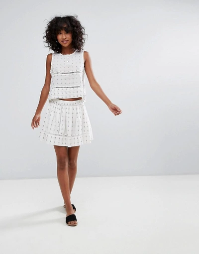 Shop Dra Heather Mini Skirt - White