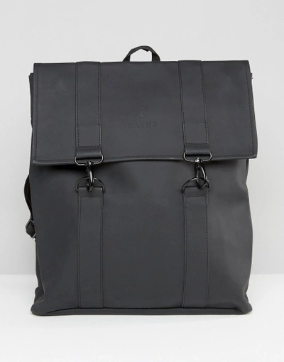 Shop Rains Waterproof Messenger Backpack In Black - Black