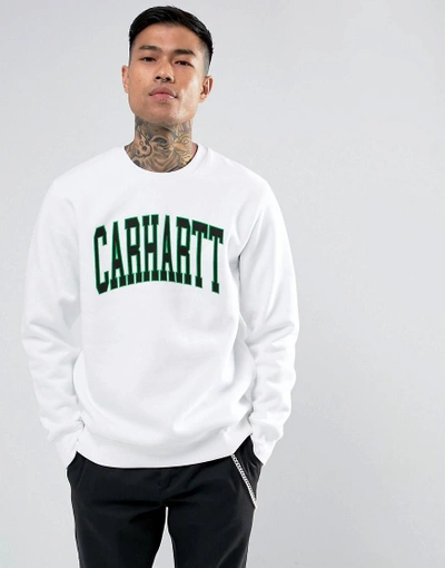 Carhartt Wip Division Regular Fit Sweatshirt - White | ModeSens