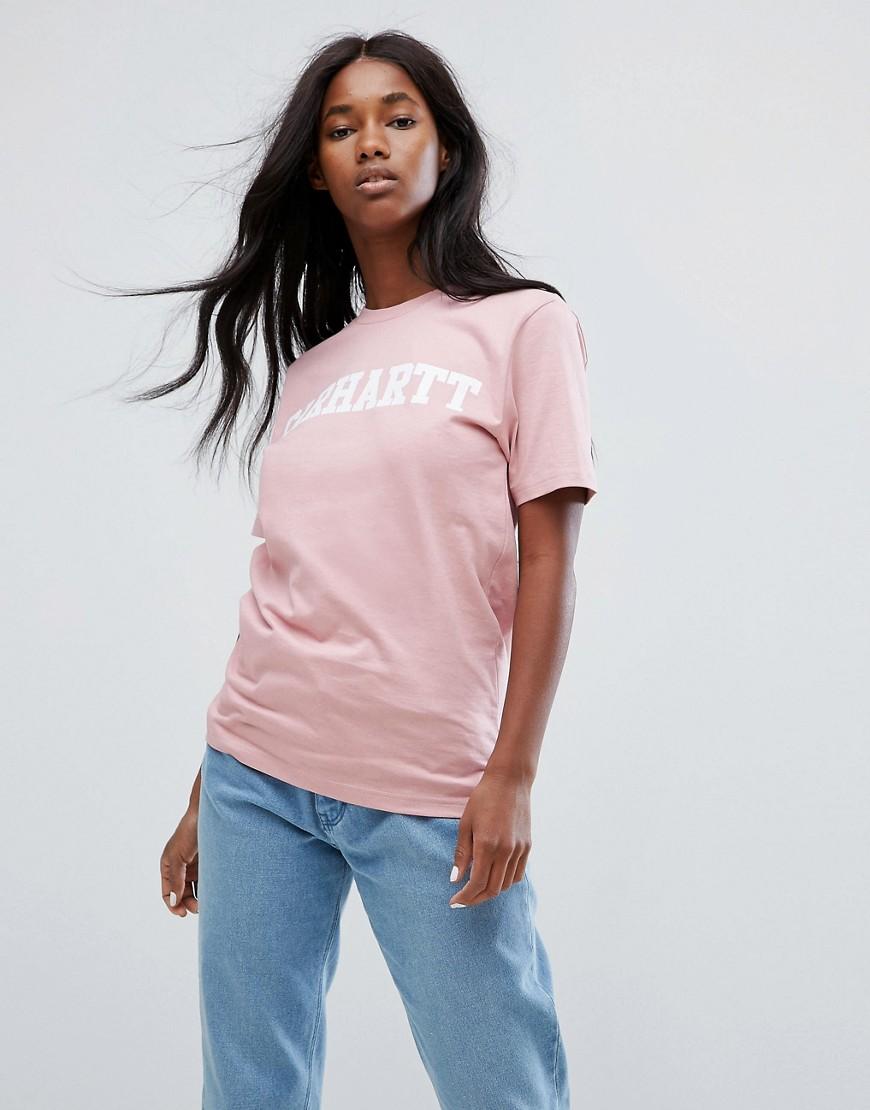Carhartt Wip Oversized T-shirt With College Logo - Pink | ModeSens
