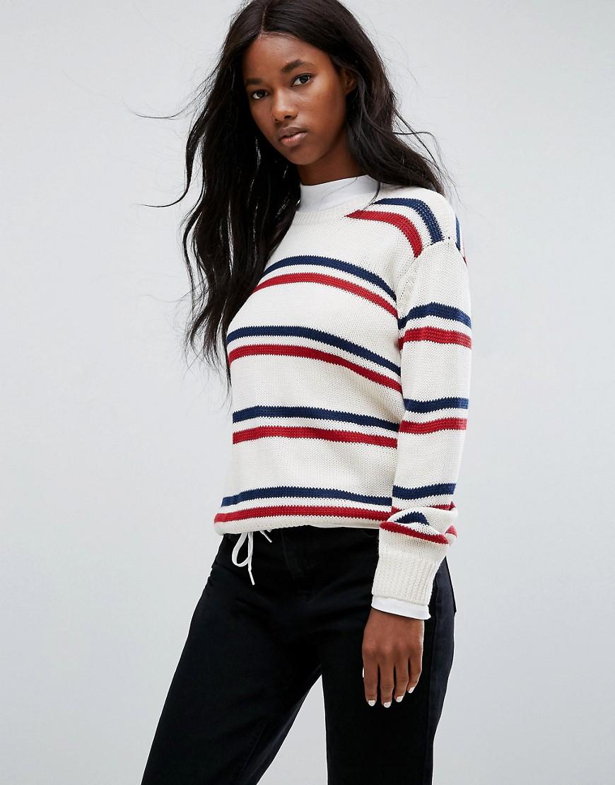 Carhartt Wip Sweater With Stripe In Wool Mix - White | ModeSens