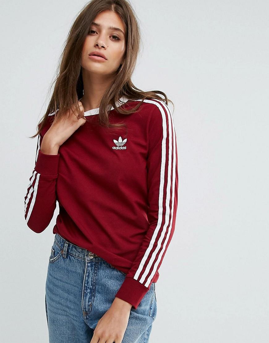 adidas 3 stripes burgundy