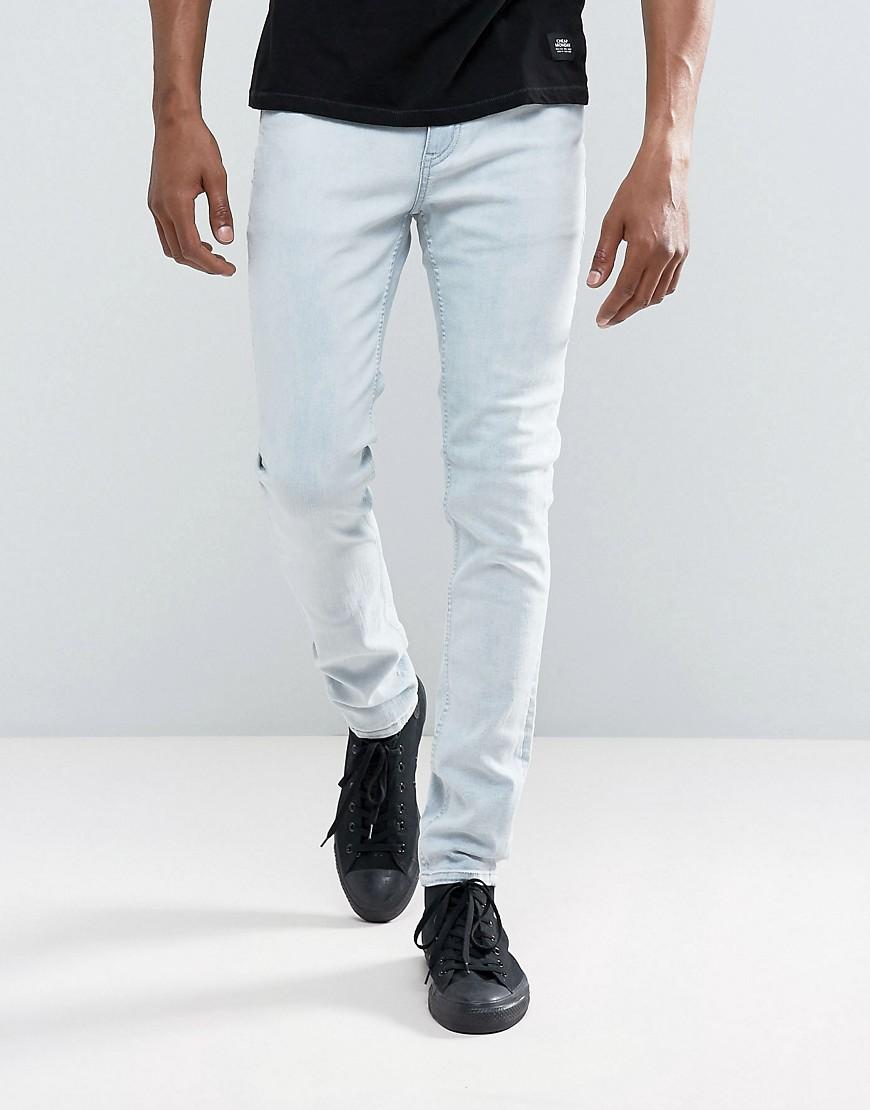 Cheap Monday Tight Skinny Jeans Pale Blue - Blue | ModeSens