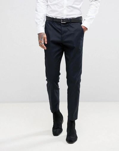 Shop Allsaints Slim Fit Suit Pant - Navy