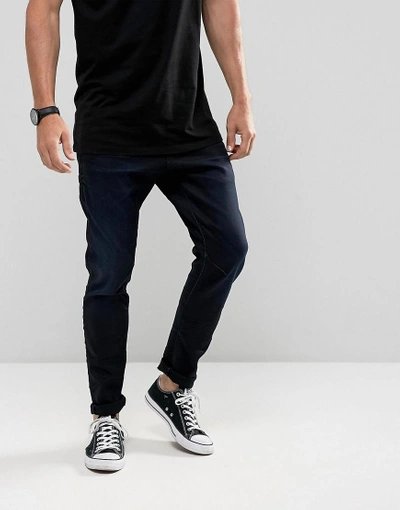 G-star D-staq 3d Super Slim Jeans Dark Aged Wash - Black | ModeSens