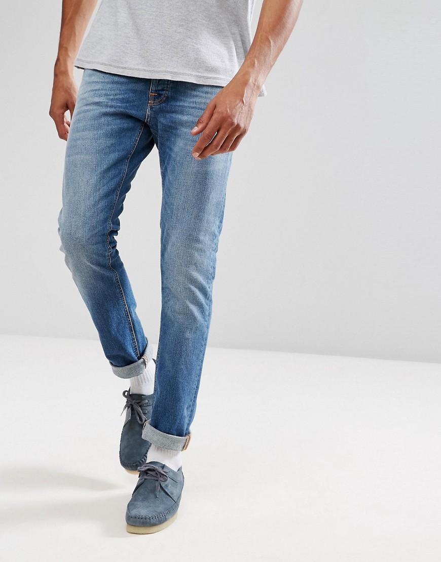 Nudie Jeans Co Tilted Tor Skinny Fit Jean Crispy Air Wash - Blue | ModeSens