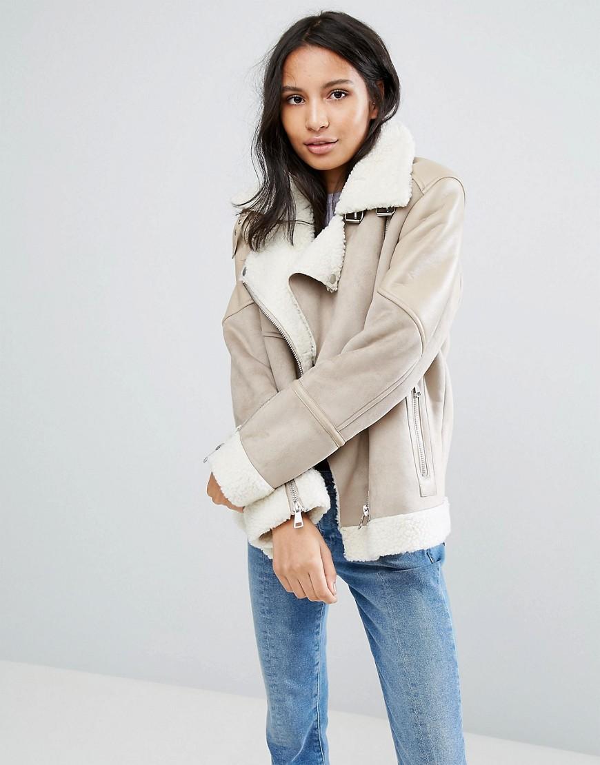cream aviator jacket