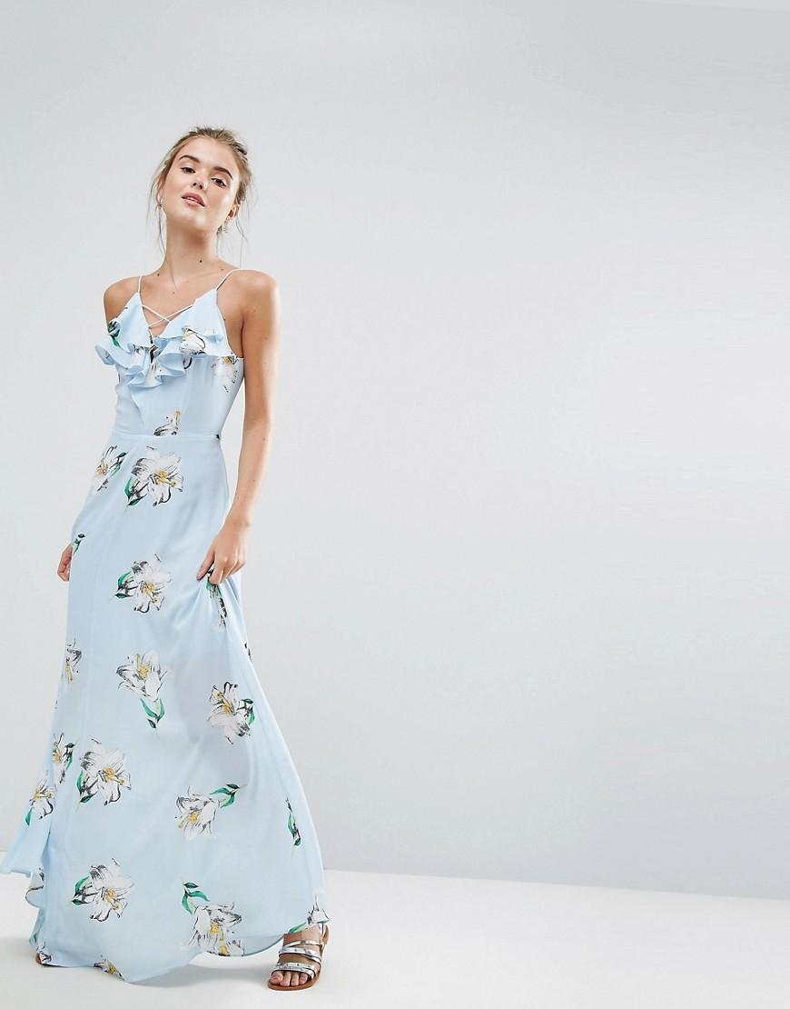 new look ruffle maxi dress