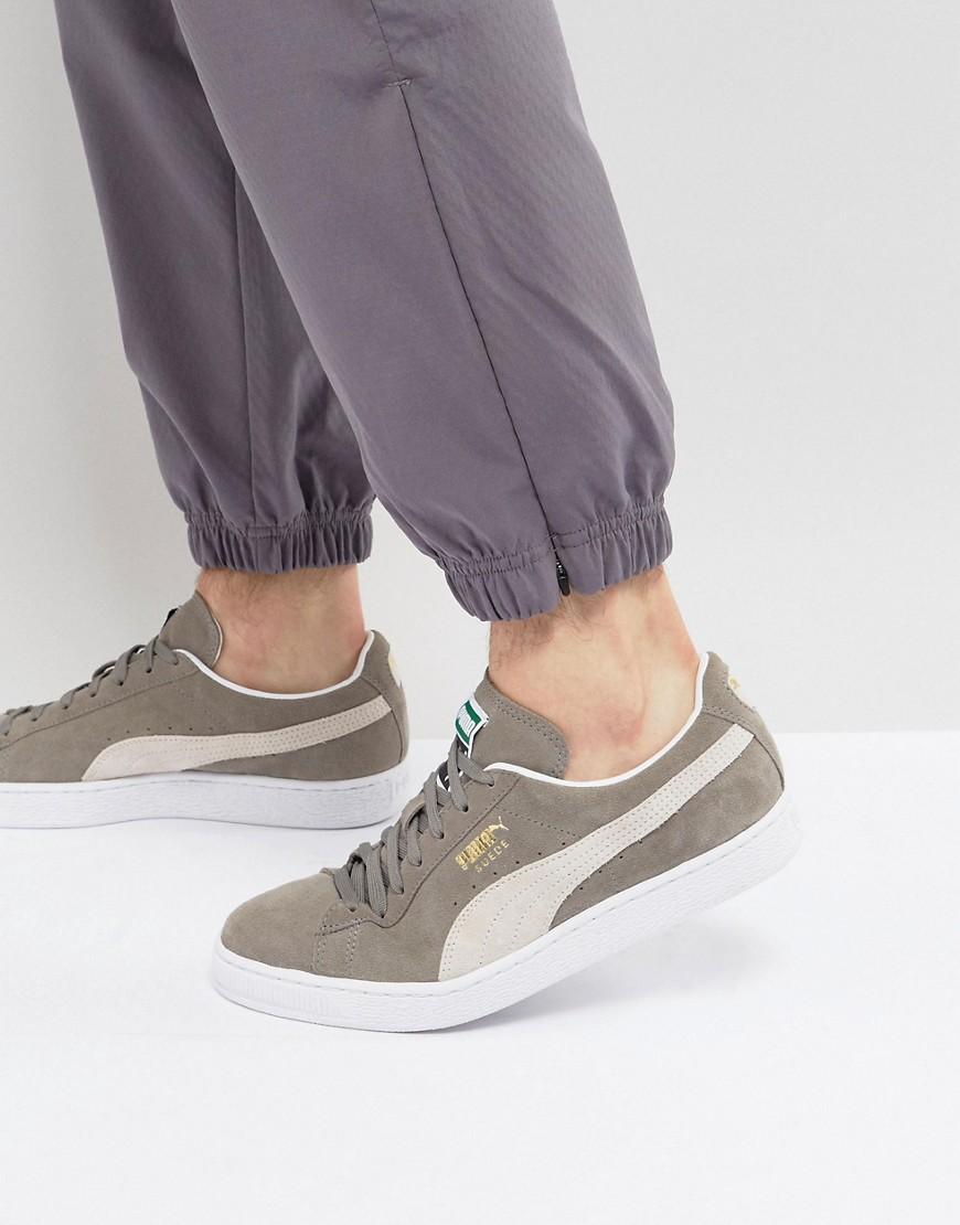 puma suede classic grey white