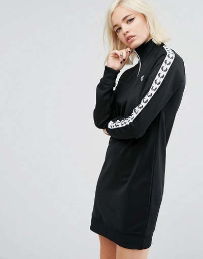 Fred Perry Retro Taped Tracksuit Dress - Black | ModeSens