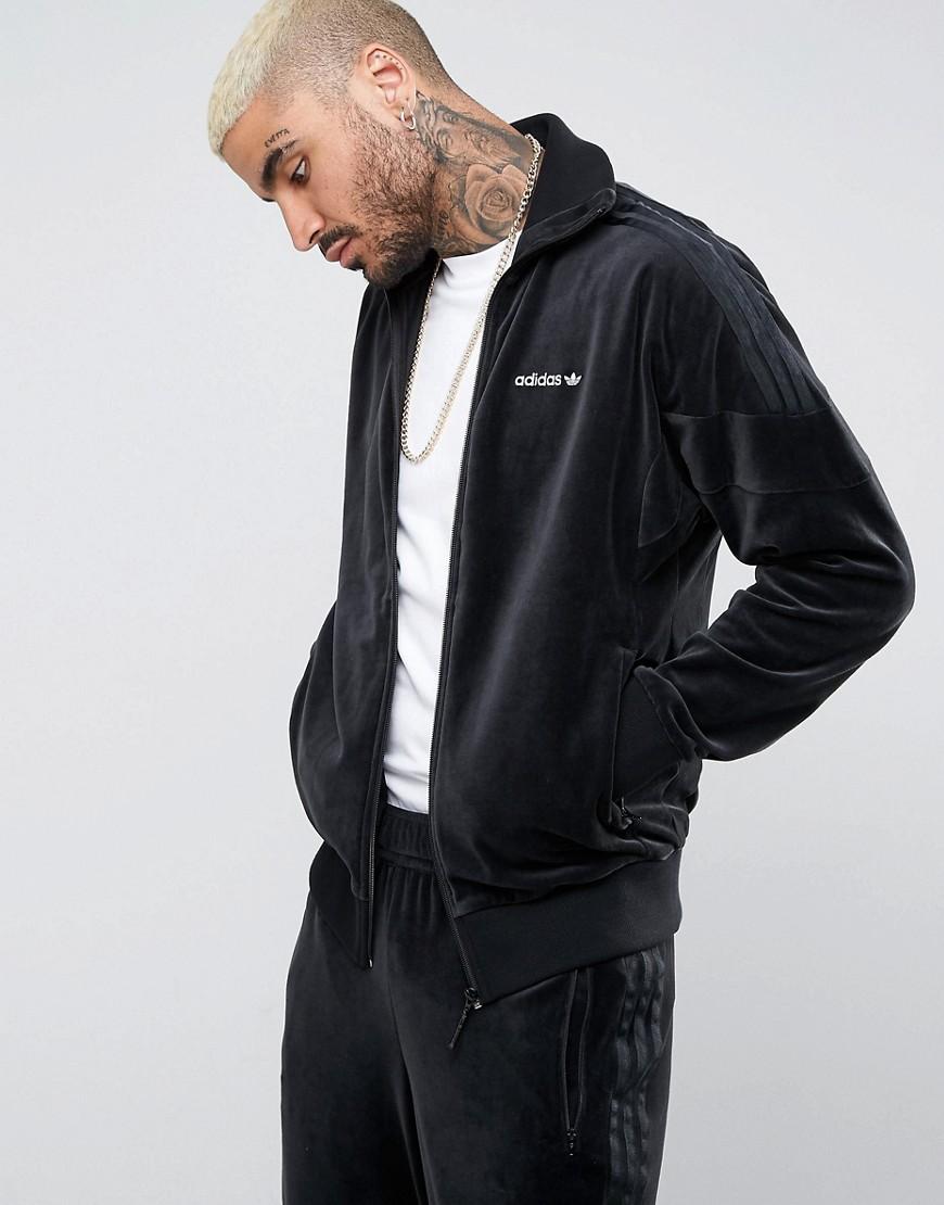 Adidas Originals Clr84 Velour Track Jacket In Black Bs4662 - Black |  ModeSens
