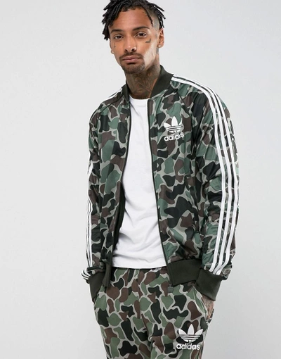 Adidas Originals Superstar Camo Track Jacket In Green Cd9303 - Green |  ModeSens