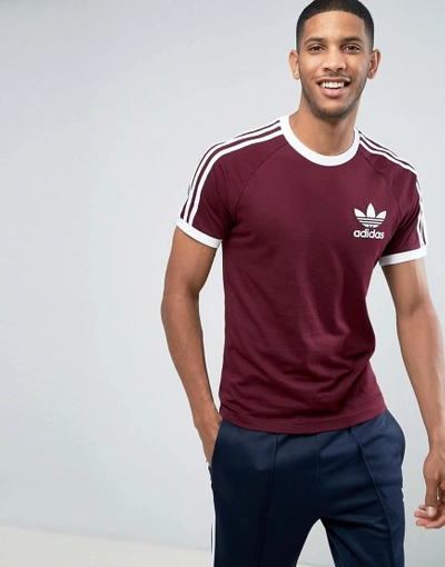 Adidas Originals California T-shirt In Red Br7005 - Red | ModeSens