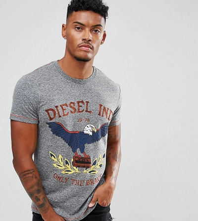 Shop Diesel Eagle T-shirt - Black