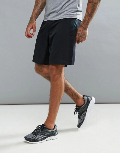 Shop Saucony Running Runlife Stretch Woven Shorts In Black - Black