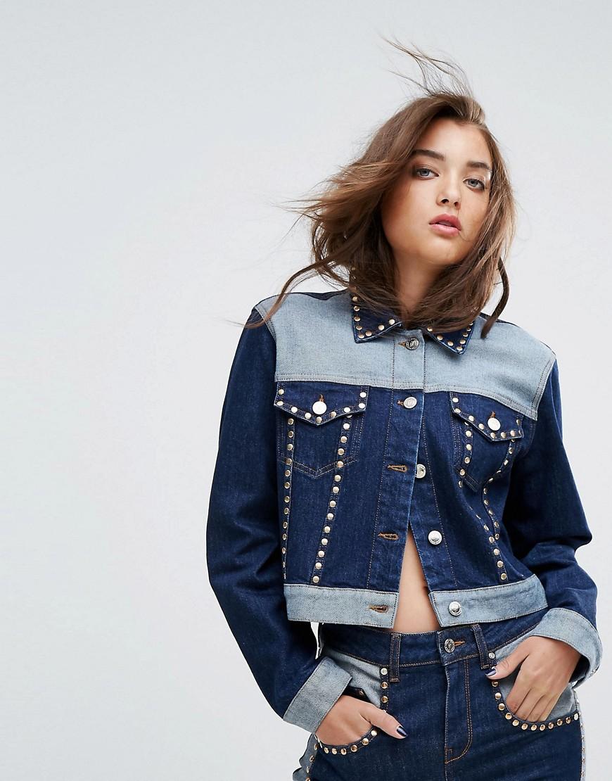 Tommy Hilfiger Gigi Hadid Trucker Jacket With All Over Studs Blue Modesens