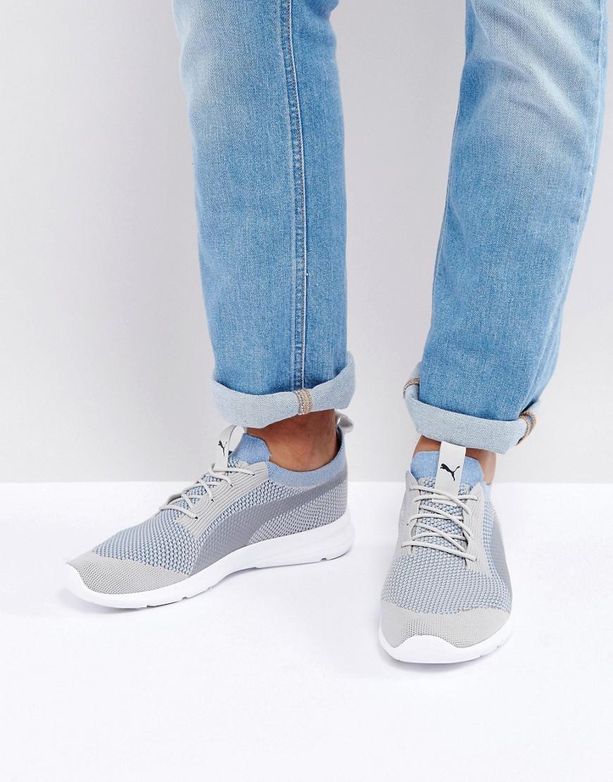 Puma Duplex Evo Knit Sneaker In Gray 