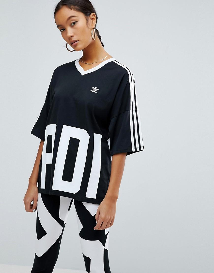 adidas originals v neck t shirt