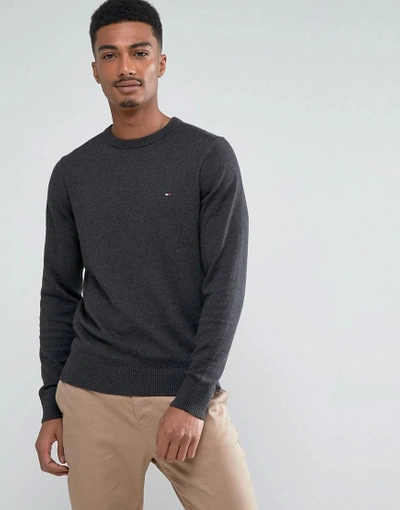 Tommy Hilfiger Pima Cotton Cashmere Crew Neck Sweater In Black - Black |  ModeSens