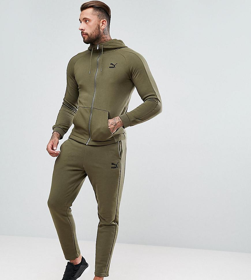 black and green puma tracksuit