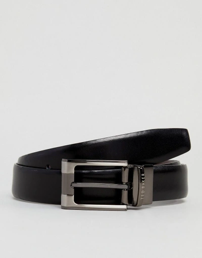 Shop Ted Baker Crafti Leather Reversible Belt-black
